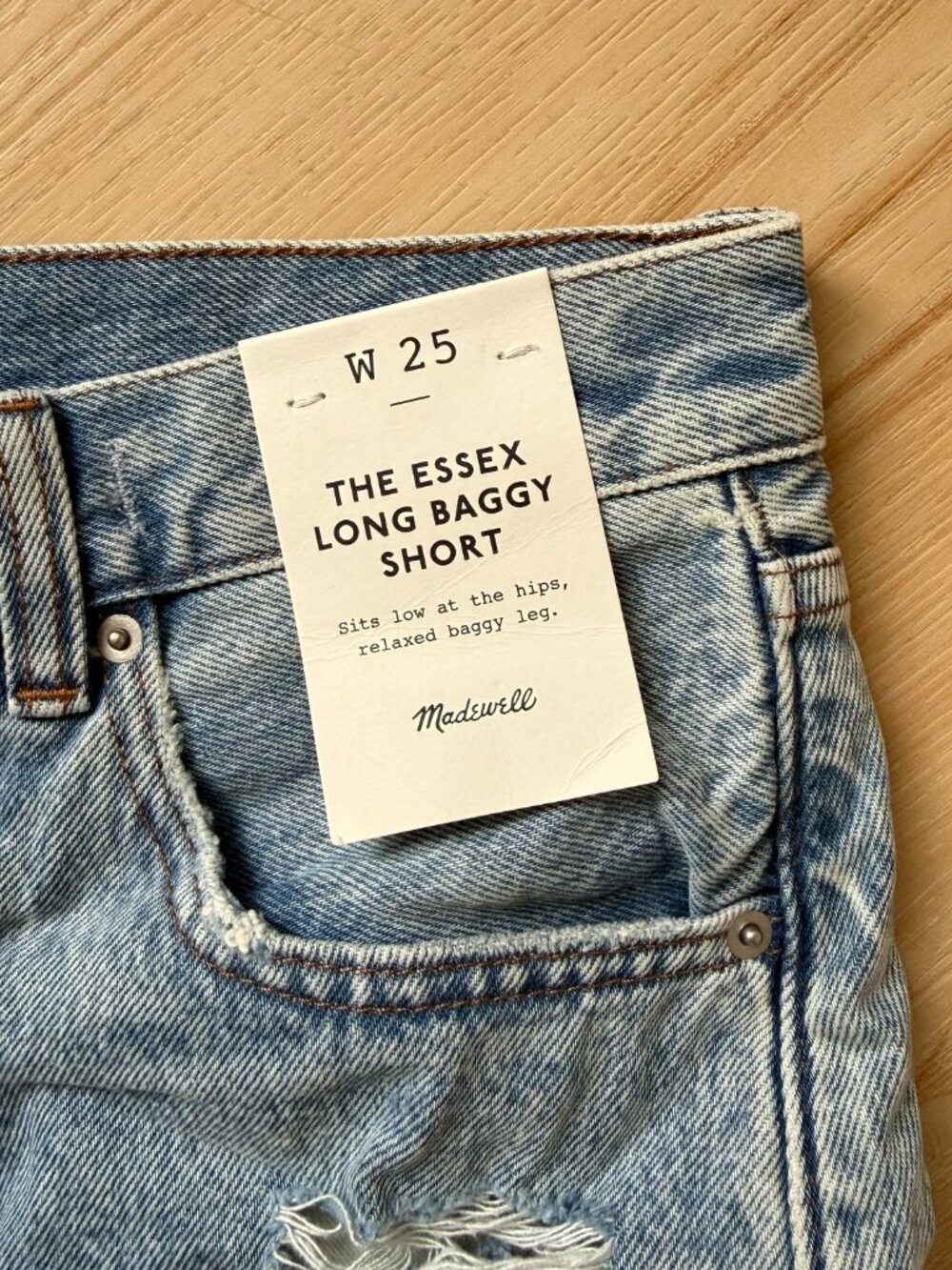 Madewell Essex Long Baggy Short - New With Tags! - Picture 5 of 6